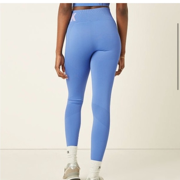 EUC Pink Active by Victoria Secret Seamless High Waist Leggings Blue. Size Large - Picture 4 of 11
